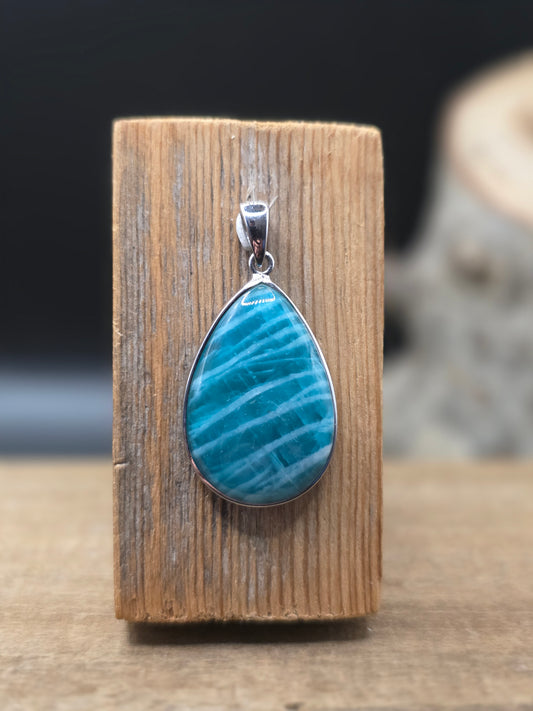 Amazonite Silver Pendant