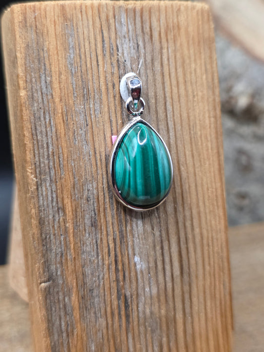 Malachite Silver Pendant