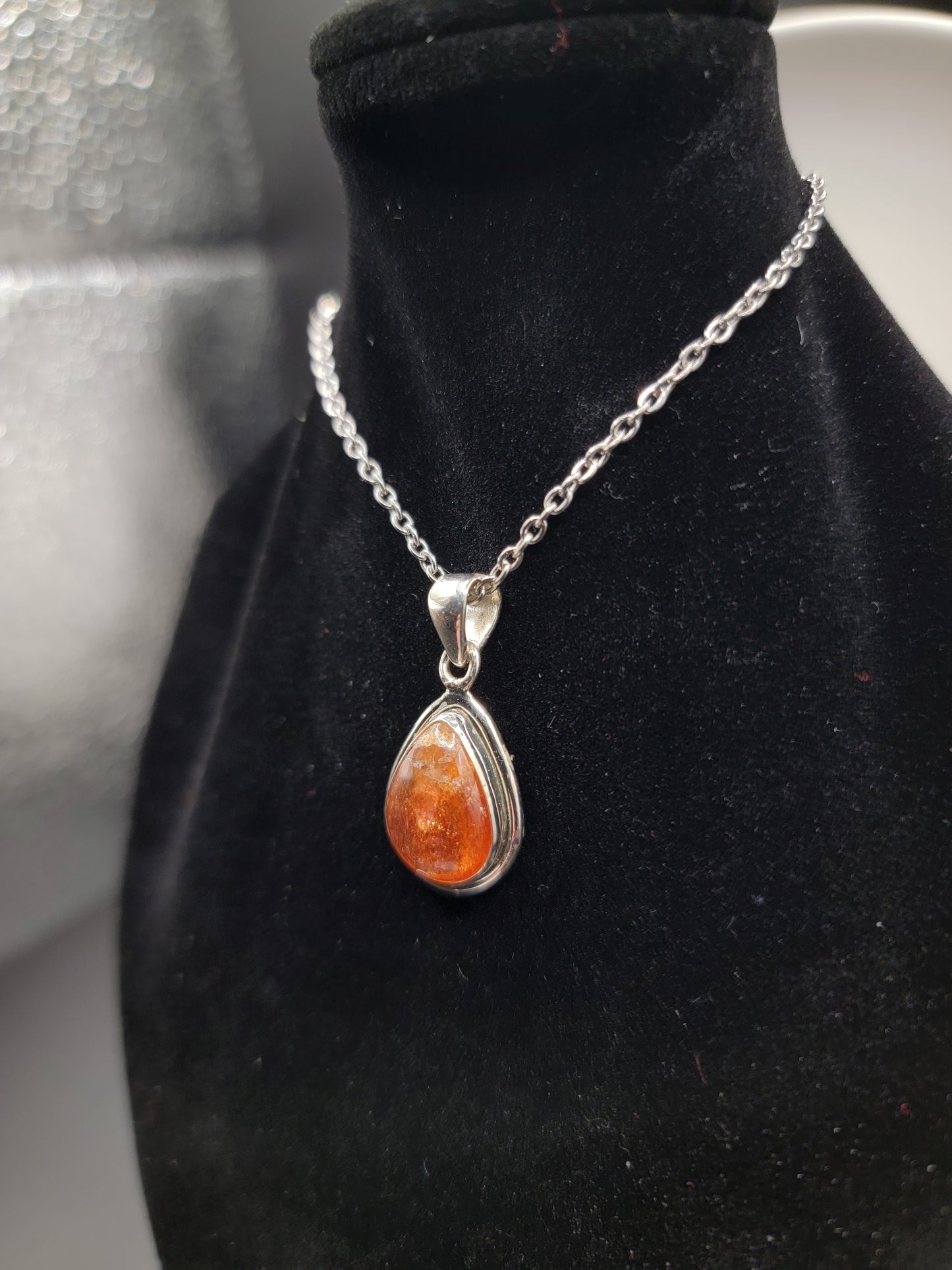 Sunstone Silver Pendant
