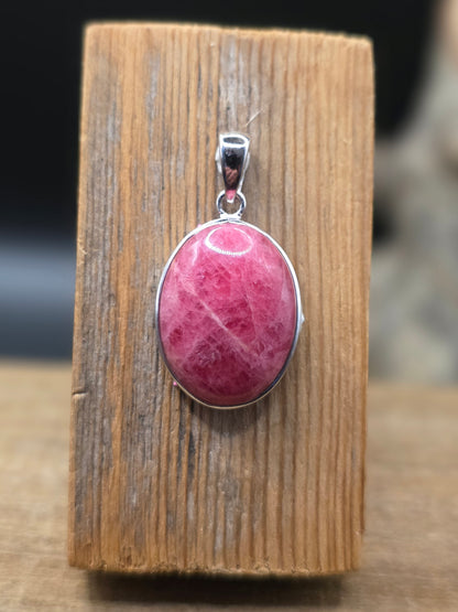 Rhodonite Silver Pendant