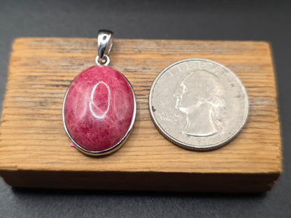 Rhodonite Silver Pendant