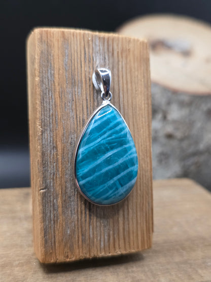 Amazonite Silver Pendant