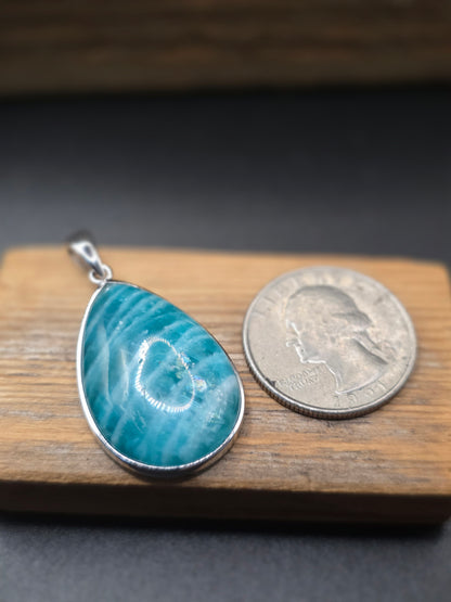 Amazonite Silver Pendant