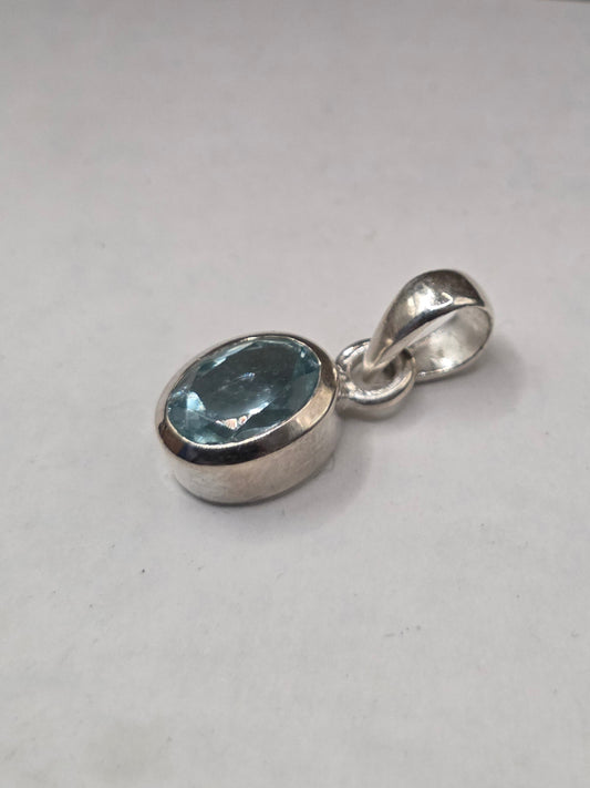 Aquamarine Crystal Pendant