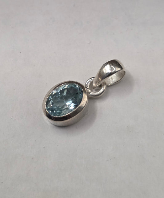 Aquamarine Crystal Pendant
