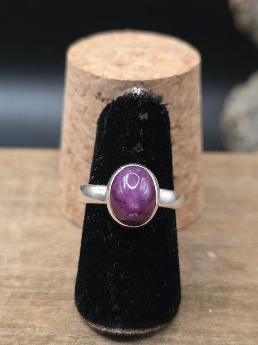 Star Ruby Silver Ring #5