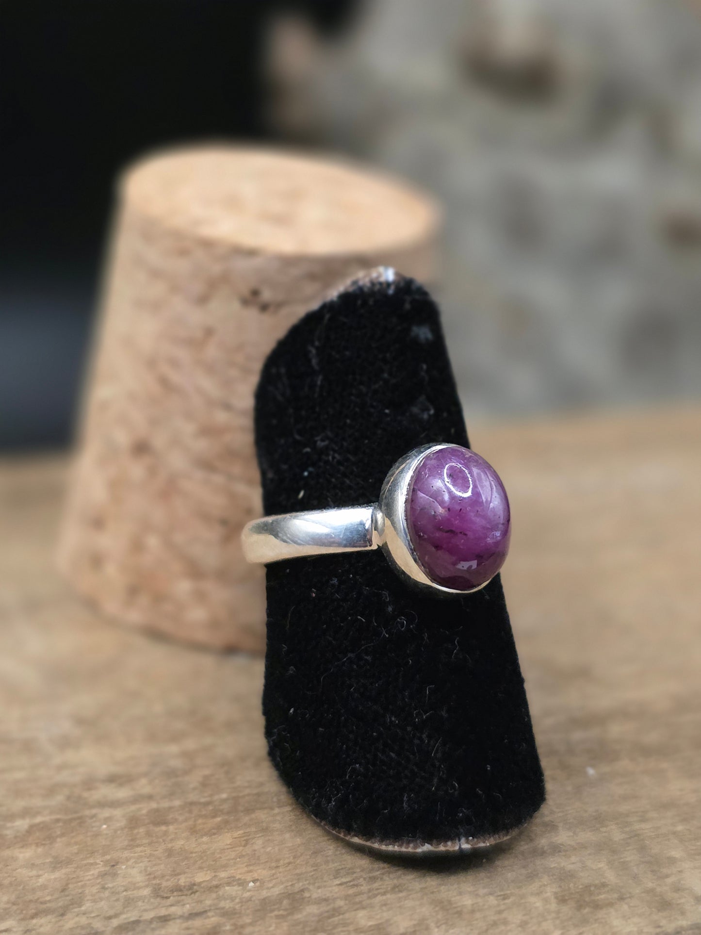 Star Ruby Silver Ring #5