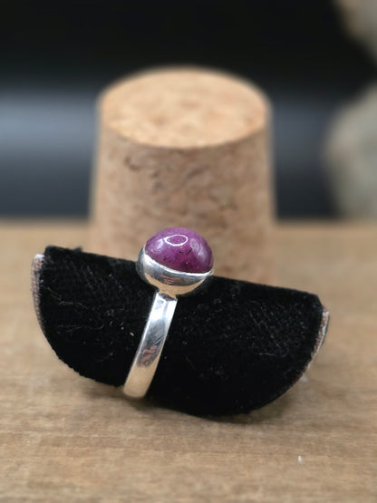 Star Ruby Silver Ring #5