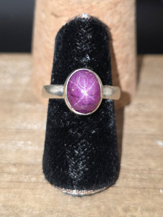 Star Ruby Silver Ring #5