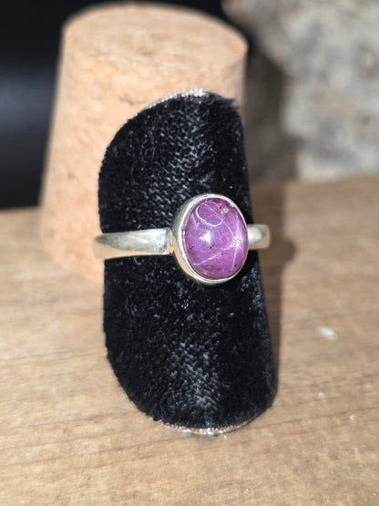Star Ruby Silver Ring #9