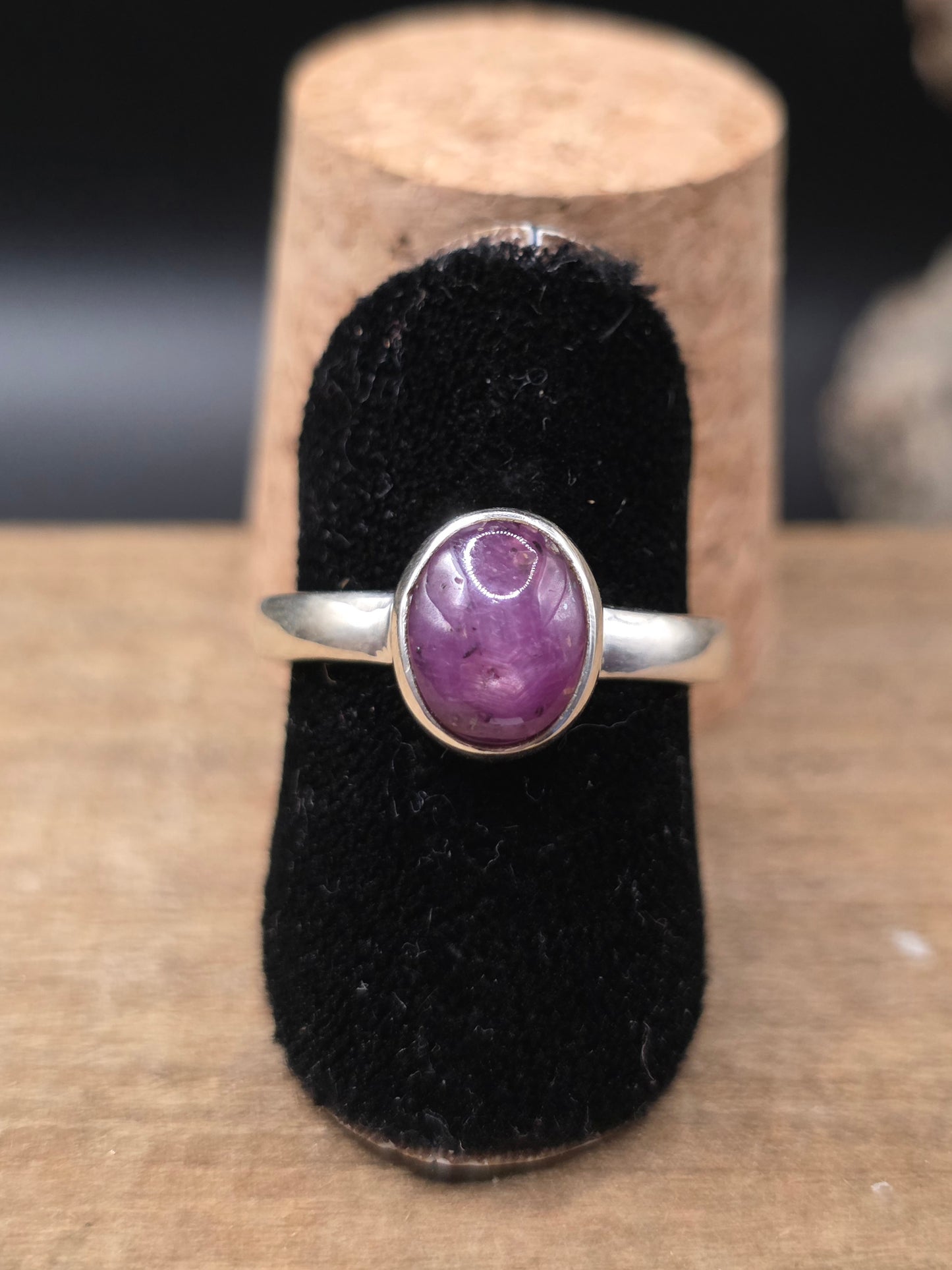 Star Ruby Silver Ring #9