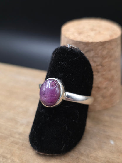 Star Ruby Silver Ring #9
