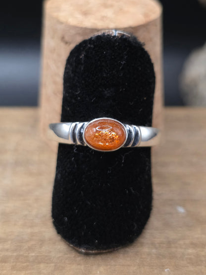 Sunstone Silver Ring #9