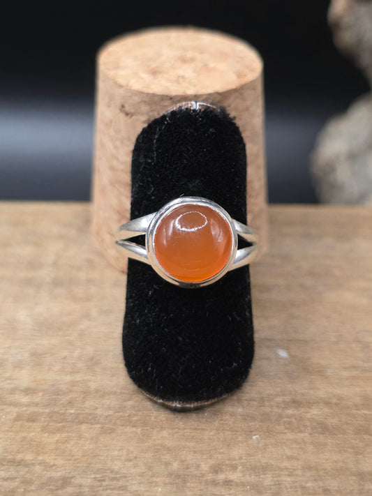 Carnelian Silver Ring #7.5