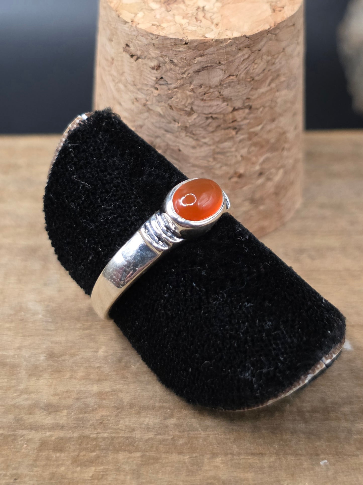 Carnelian Silver Ring #7