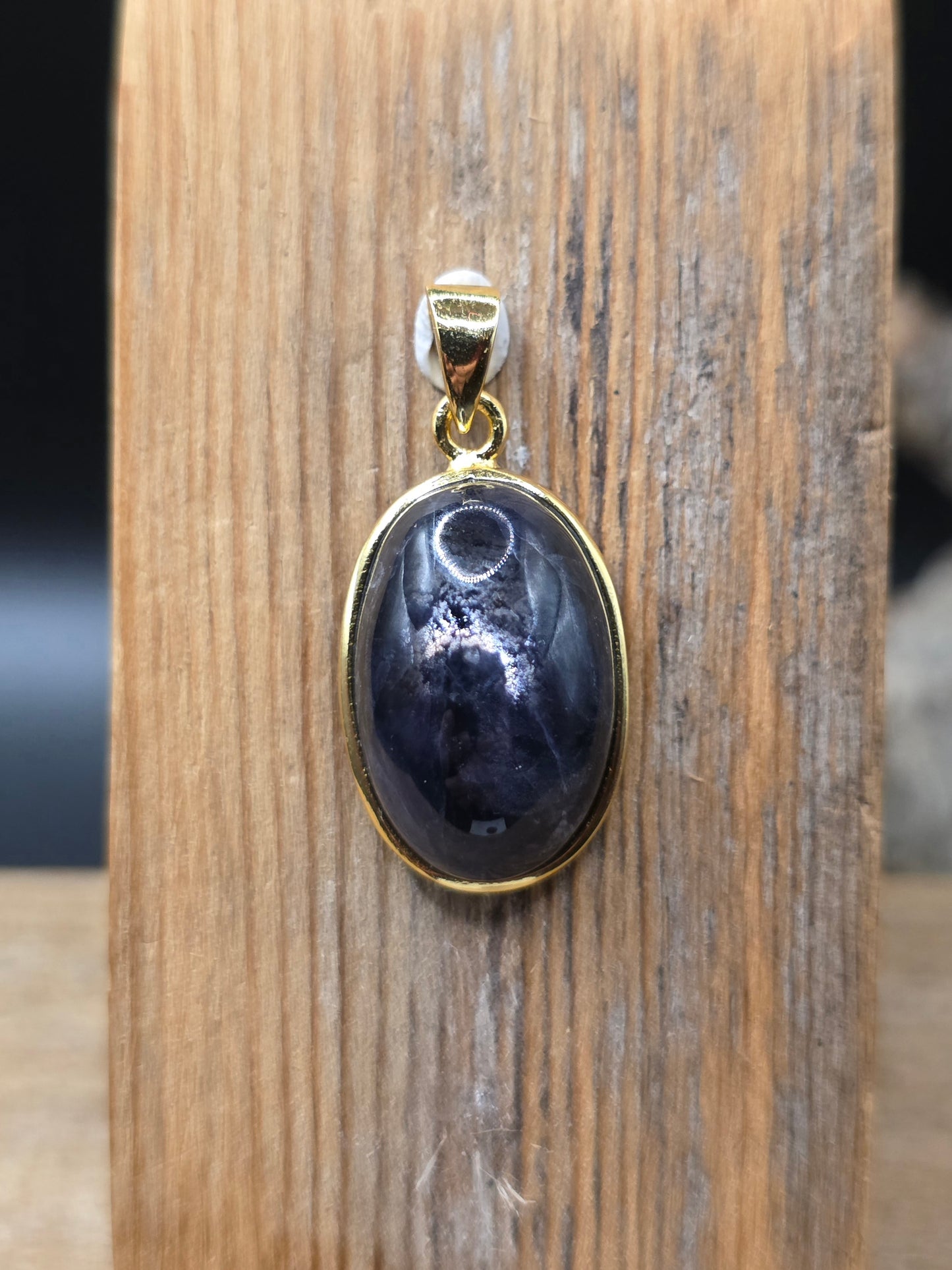 Iolite 18k GP Pendant