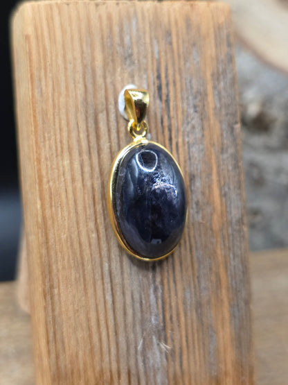 Iolite 18k GP Pendant
