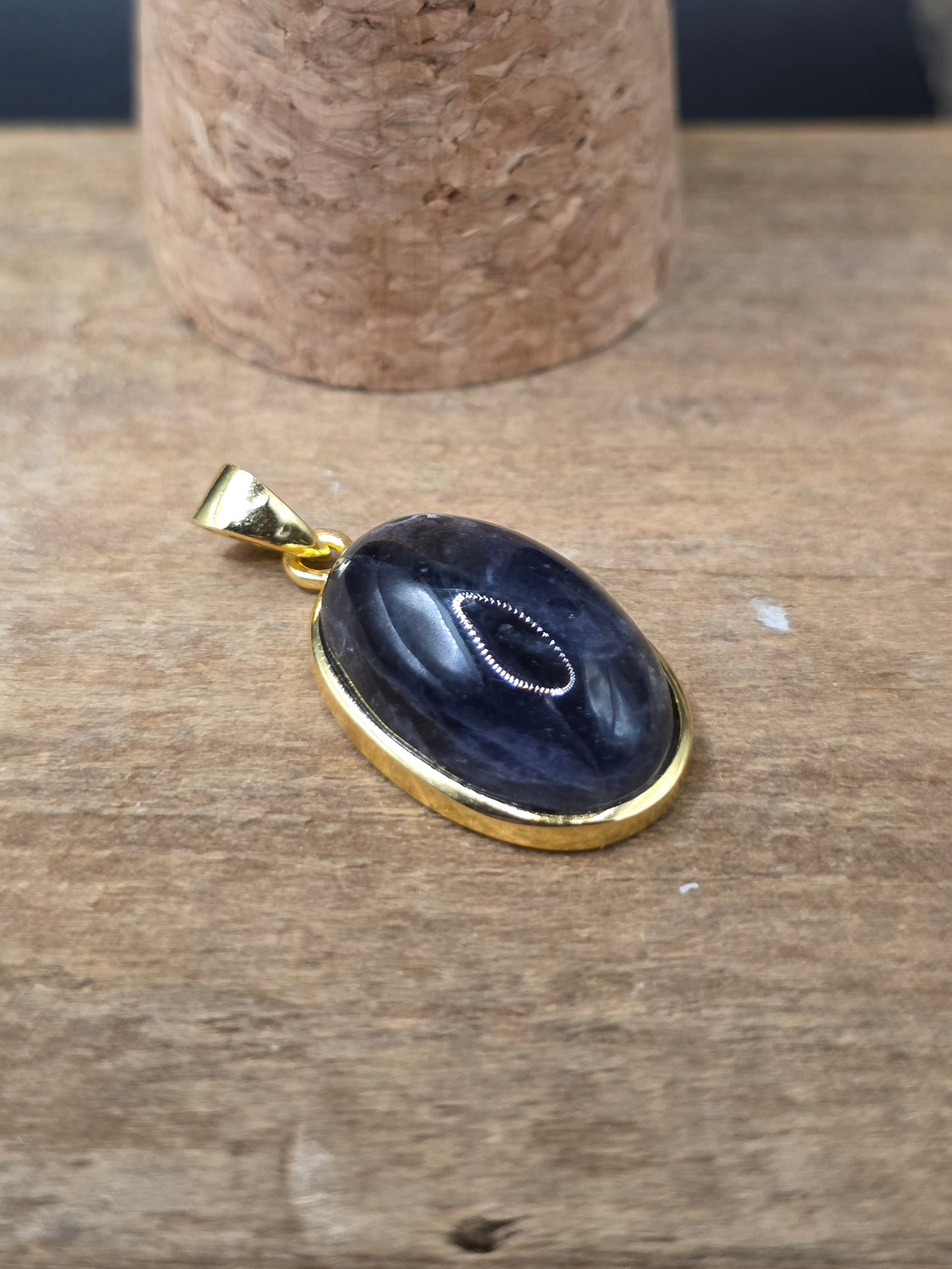 Iolite 18k GP Pendant
