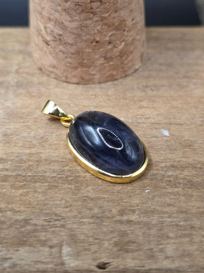 Iolite 18k GP Pendant