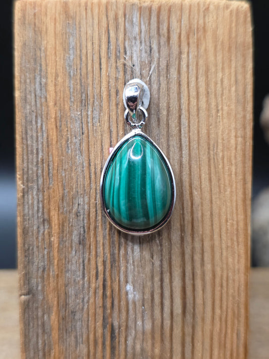 Malachite Silver Pendant