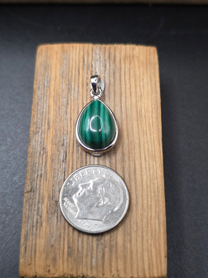 Malachite Silver Pendant