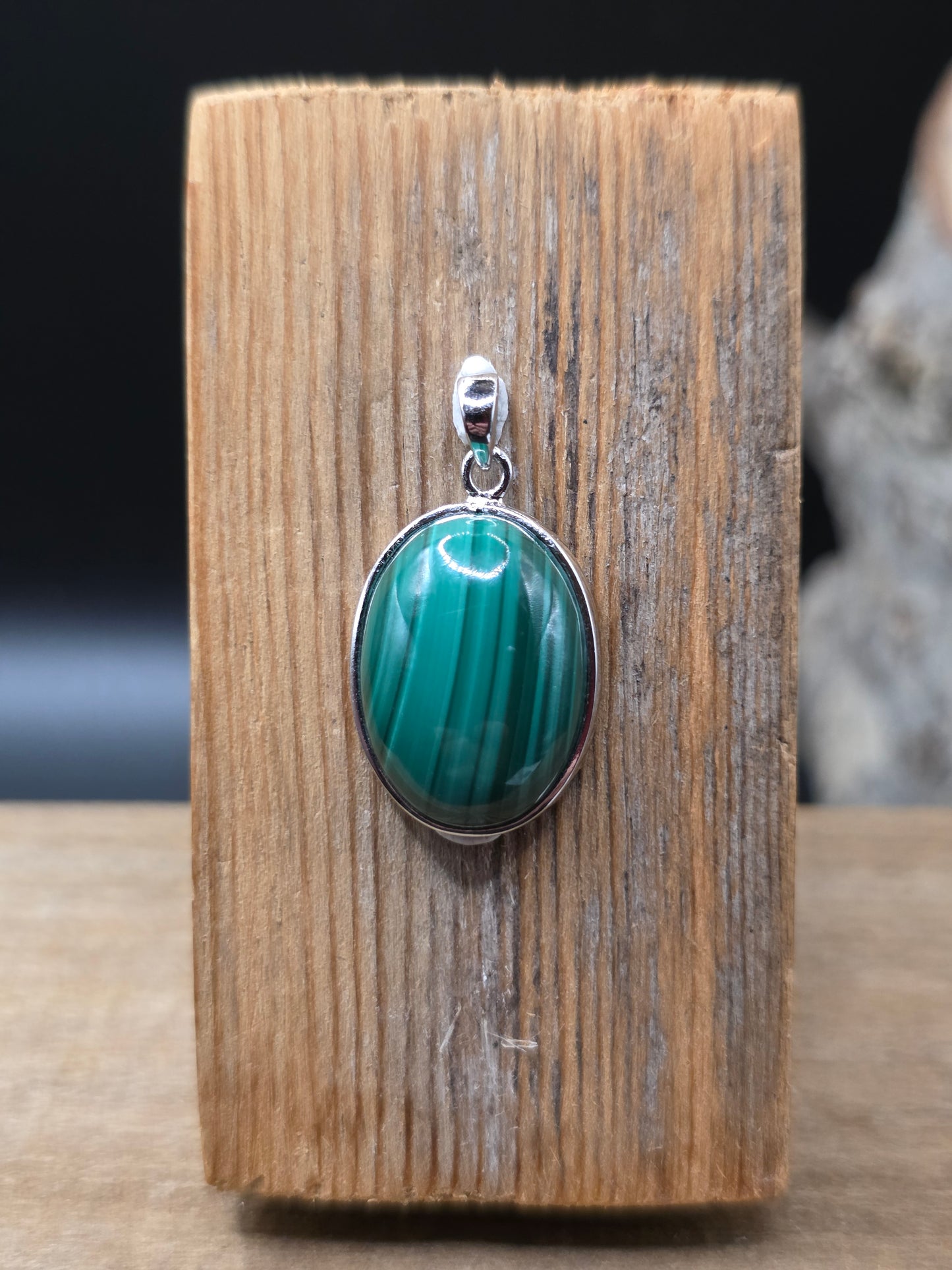 Malachite Silver Pendant