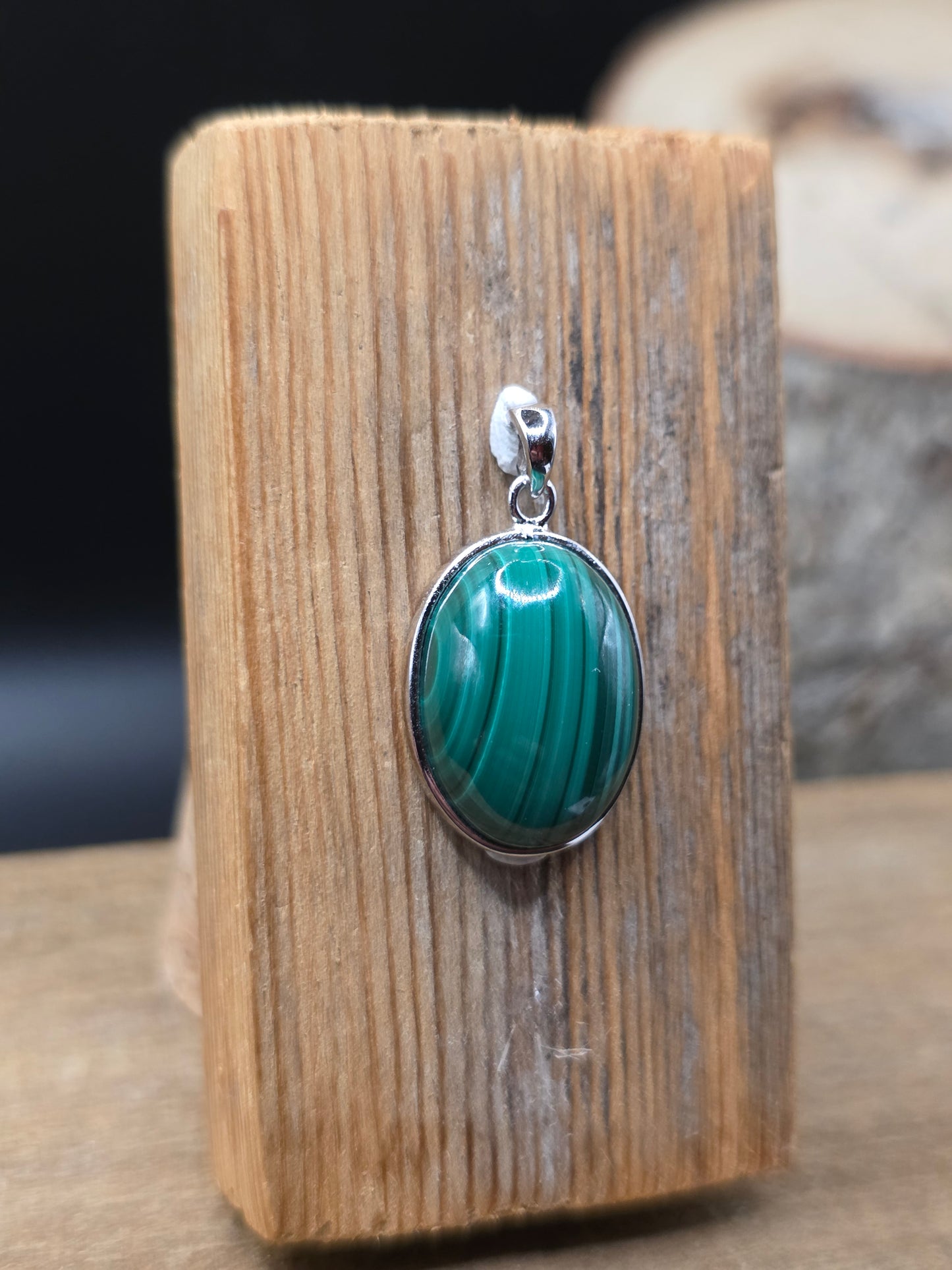 Malachite Silver Pendant