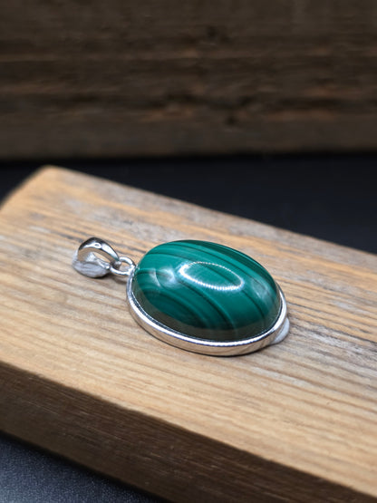 Malachite Silver Pendant