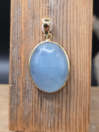 Aquamarine 18k GP Pendant