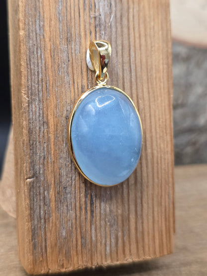 Aquamarine 18k GP Pendant