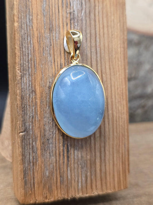 Aquamarine 18k GP Pendant