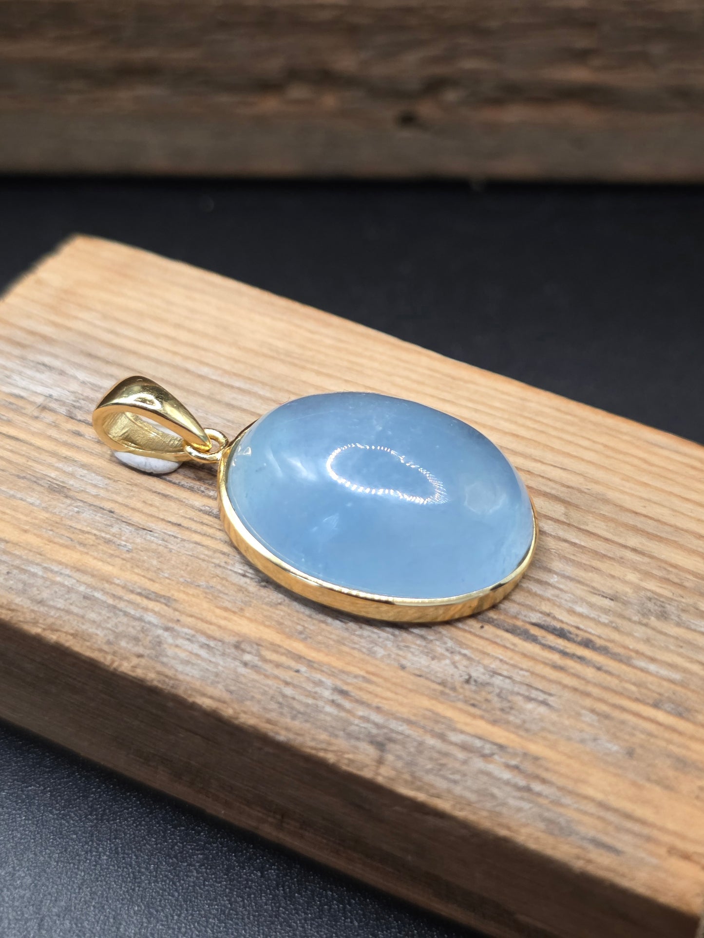 Aquamarine 18k GP Pendant