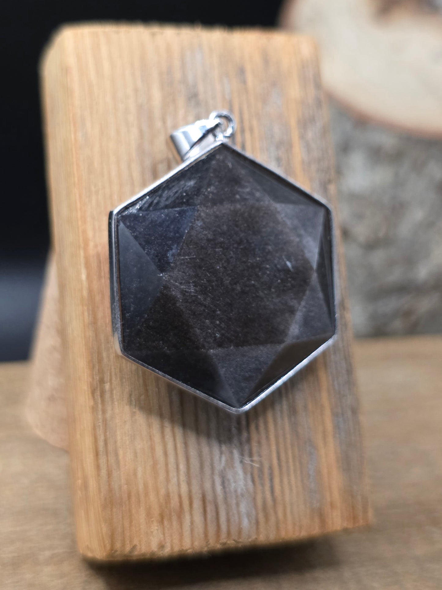 Obsidian Silver Sheen Pendant