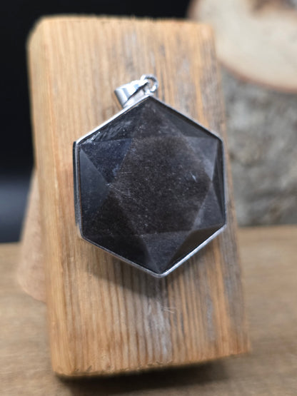 Obsidian Silver Sheen Pendant
