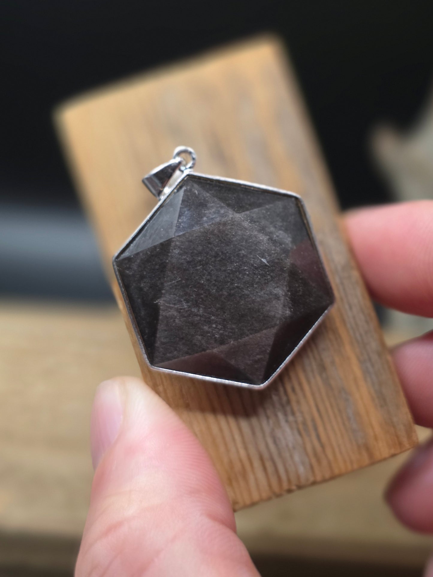 Obsidian Silver Sheen Pendant
