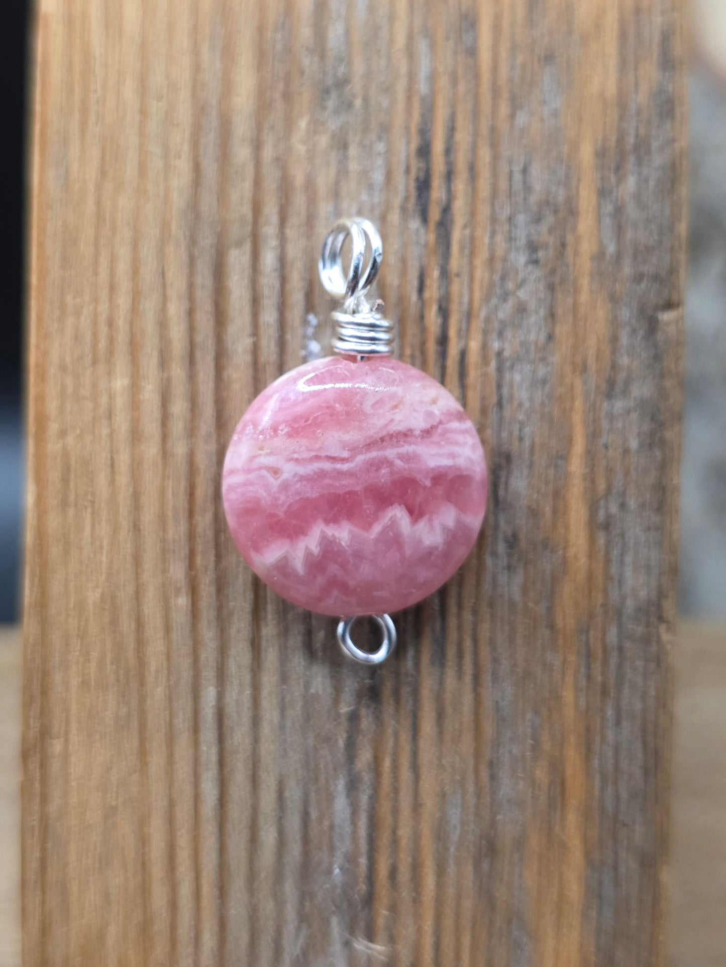 Rhodocrosite Wirewrap Pendant