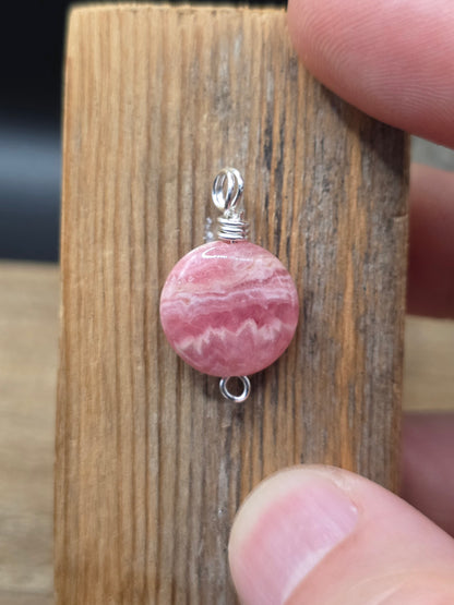 Rhodocrosite Wirewrap Pendant