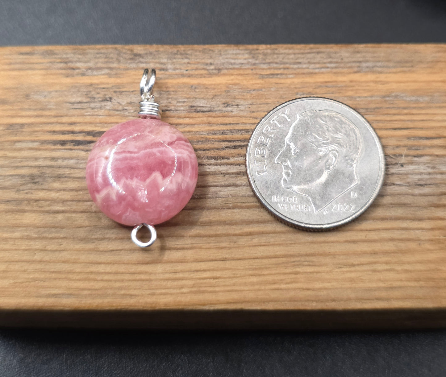 Rhodocrosite Wirewrap Pendant