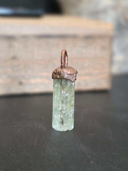 Heliodor Electroplated Copper Pendant