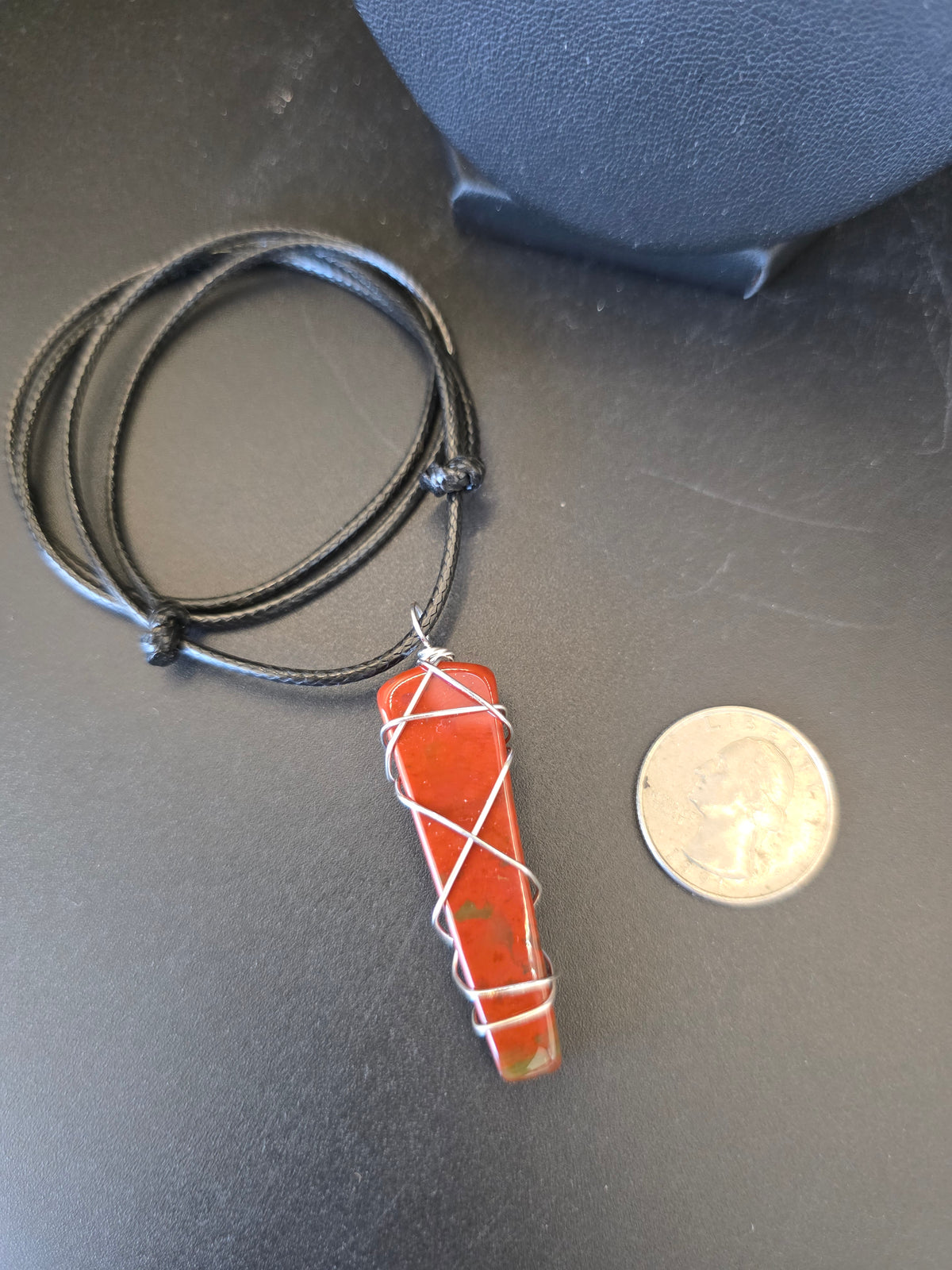 Red Jasper Wire Wrapped Necklace